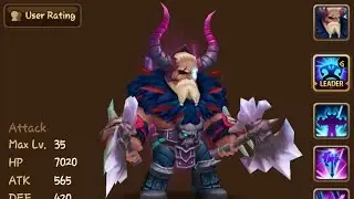 Summoners War - Hrungnir (dark barbaric king) damage test