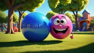 Three Bouncing Balls Learn Big and Small | Fun Opposites for Kids | Nursery Rhymes and Baby Songs