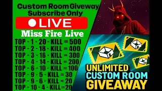 [🔴] Miss Fire Is Live Free Fire Custom Room Giveaway Redeem Code Giveaway #freefire #livestreaming