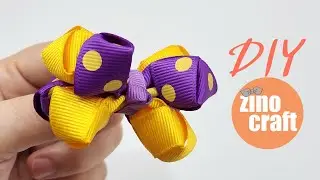 [리본공예/Ribbon craft] - 7.Double summit TechniqueㅣDIY hair bow tutorial l How to make a hair clip