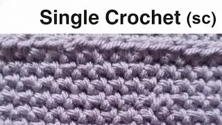 Crochet basic stitches for beginners. Slip knot, chain & single crochet 