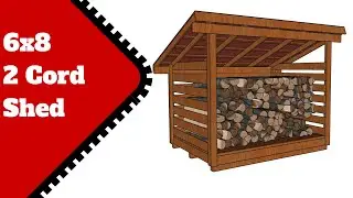 6x8 Firewood Shed Plans - 2 Cord Storage