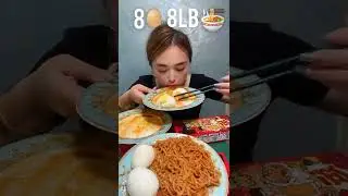Eating Challenge ( 8 eggs, 8lb noodles ) | #food #asmr #shorts