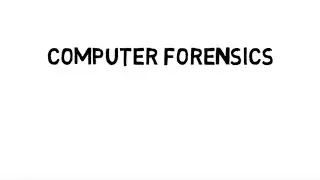 Introduction to computer forensics