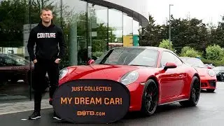 Winner Tom Harvey collects his Porsche 911 Carrera 4 GTS!