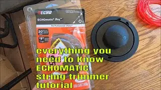 HOW to  install and respool a old school ECHOMATIC pro string trimmer head part 1