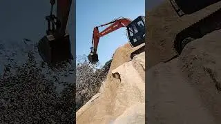 মেশিনটা কিভাবে বালি শিপিং করছে 🚔#excavator #operator #Tata Hitachi#short video 🚔🚔🚔🚔