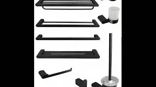 vouruna black bath hardware set