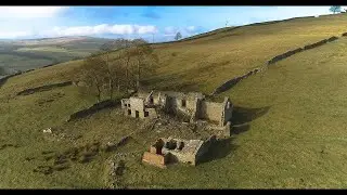 Weardale abandoned farms and houses by drone.