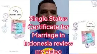 How to make single status certificate for marriage in Indonesia review my video.🇮🇳 ❤🇮🇩+6281249905012