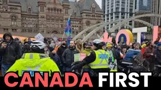 CANADA FIRST RALLY - LIVE in Toronto (fight breaks out)