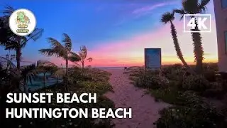 [4K] Walking Tour | Sunset Beach, Huntington Beach California
