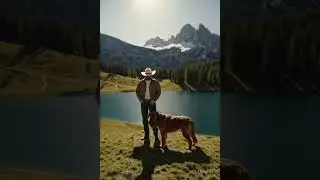 Cowboy's Mountain Retreat #wilderness #style #country #cowboys #couture #dogs #design