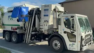 FCC CNG Mack LR Amrep Automated Side Loader Garbage Truck