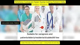 Retekess Caregiver Pager Nurse Calling Patient Help System Wireless Td009