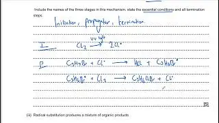 Radical Substitution Exam Technique