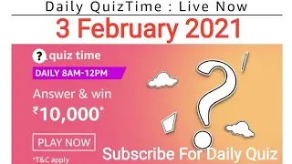 Amazon Quiz Answers Today | 3 February 2021