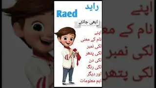 Raed name meaning in urdu| Mr & Mrs Baby| shorts videos