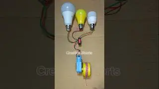 Running a Metal Gear Motor Powering Into 3 Type LED Light _ DC Motor #dcmotor #tech #shorts