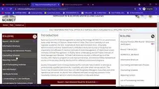 NCHMCT JEE 2021 2nd Counselling