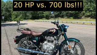 RE Classic 350 Goes Hill Climbing - 20HP vs 700 lbs.!!!