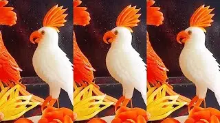 The entire process of a radish turning into a parrot