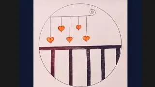 Easy drawing in circle #drawing #shorts #shortvideos #N art nijamol pj#