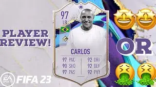 FIFA 23: BEST LB!! COVER STAR ICON ROBERTO CARLOS PLAYER REVIEW!! - FUT23