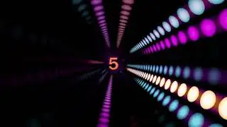Neon Countdown | Glowing Letters | Neon Numericals | Effects LOOP VIDEO| Beautiful Temples(3)