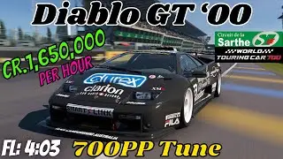 GT7|Lamborghini Diablo GT ‘00|Le Mans 700pp Build|1.50
