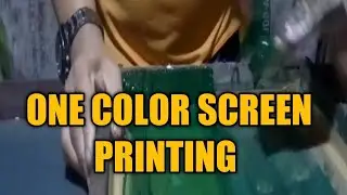 One color  screen printing