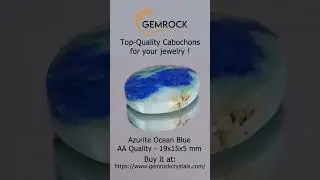 Azurite 'Ocean Blue' cabochon AZ-2A-0002 #cabochon #cabochonforjewelry #cabochonsupplier #cabochons