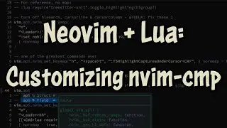Customize nvim-cmp | Neovim ❤️ Lua