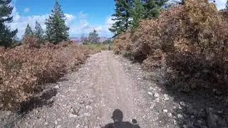 Down Miners Basin Trail on KLR650