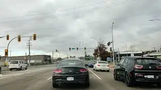 Driving in Canada, King George HWY to Pattullo Bridge , Surrey BC