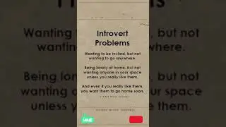 Problems Of Introverts Only Introverts could  Understand #shorts
