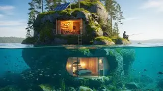 🌿 Underwater Rock Cabin &ndash; A Hidden World Above & Below 🌊