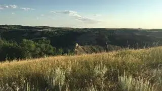 Majestic Grasslands and Deadly Drop-offs of Summit Trail in the Badlands of North Dakota.