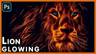 Glowing Lion Плагин Fractalius Photoshop