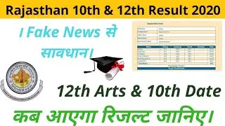 Rajasthan 10th & 12th Class Result Date 2020 | Rajasthan Board Result 2020