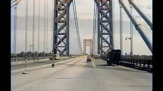 1080p DeOldify | 1940s George Washington Bridge and Paterson New Jersey - Colorized