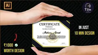 Professional Certificate Design in 5 Minutes | Illustrator Hindi | 2025