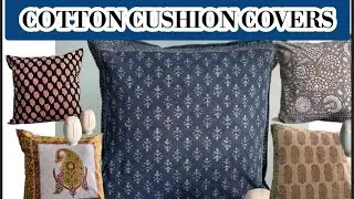 Collection of cotton cushion covers l handblock printed cotton cushion covers