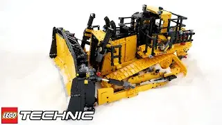 LEGO Technic 42131 CAT D11 Dozer outdoor Test-Drive in snow