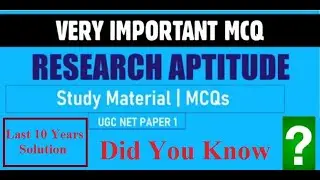 NTA UGC NET Paper 1- Research Methodology (Crash Course)  Part 3