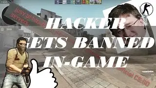 HACKER GETS BANNED IN GAME!!! CS:GO VAC BAN