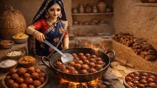 Tiny Doll Cooking Gulab Jamun | Realistic ASMR Sweet Recipe | Doll Village ASMR