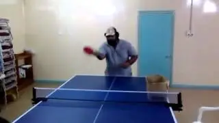27  Brett Clarke Like a Boss  Tuvalu table tennis legend Ma Lin 135 kg shows how to feed multiball w