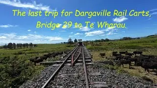 The last trip for Dargaville Rail Carts,  Bridge 29 to Te Wharau.