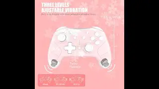 Mytrix Wireless Pro Controller for Nintendo Switch Tutorial - Sakura Pink - Adjustable Turbo Speed